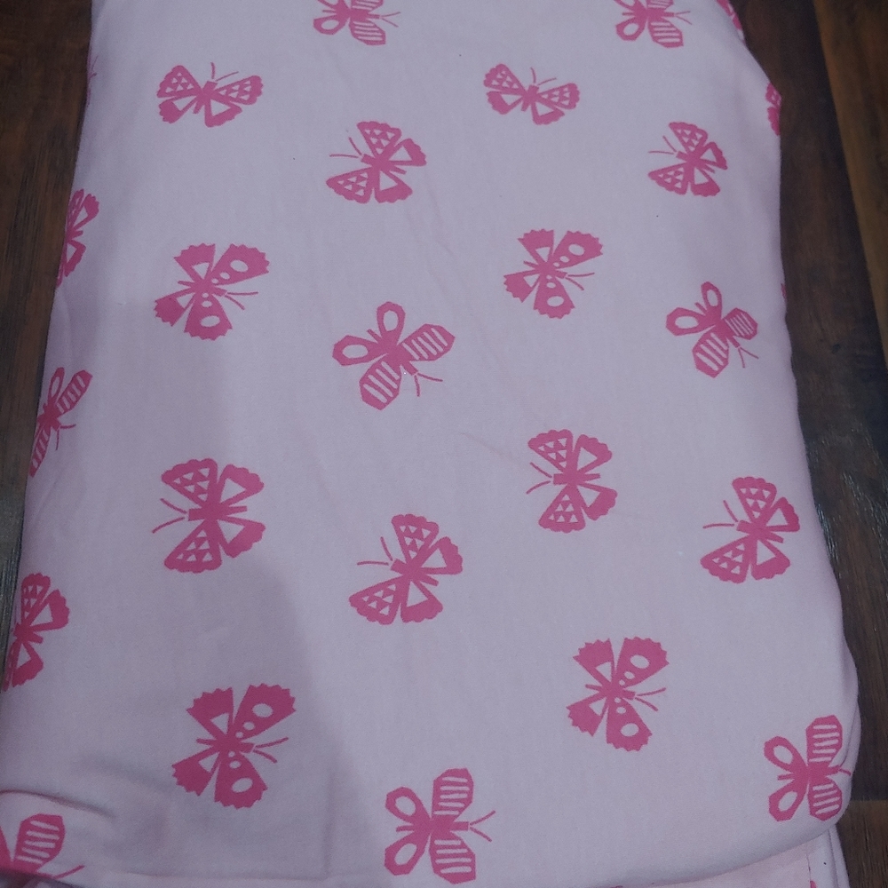 Light pink butterfly fabric